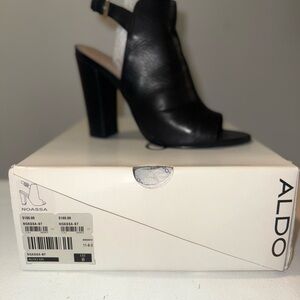 ALDO Chic Black Open-Toe Heels